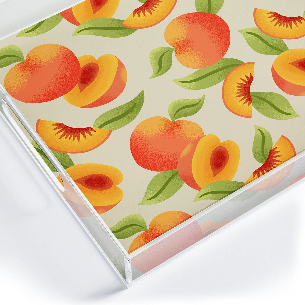 Jessica Molina Peach Pattern Acrylic Tray