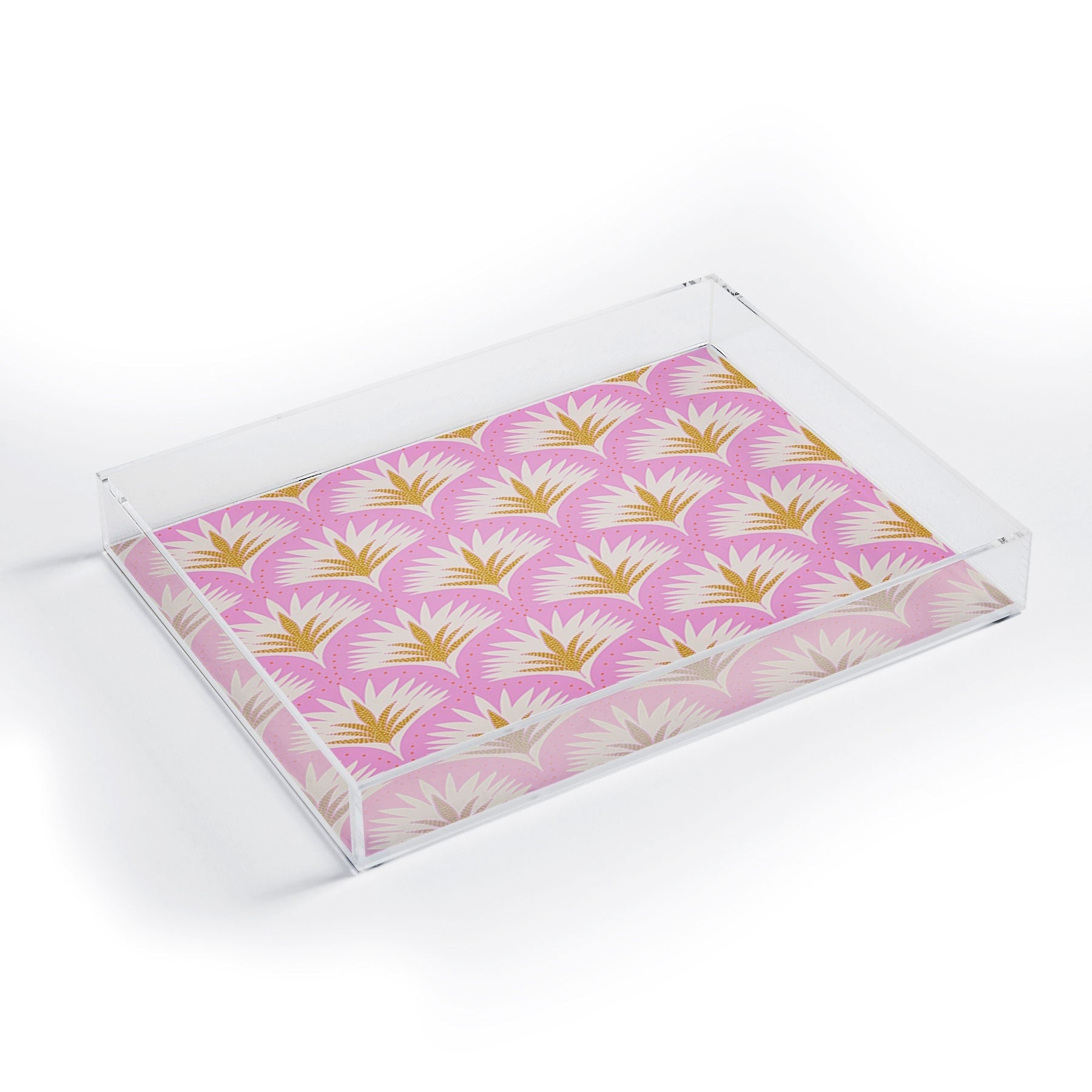 Jennifer Labre Pink Palmetto Acrylic Tray