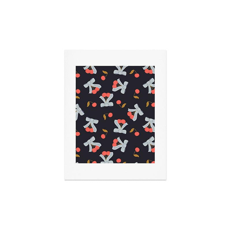 Jennifer Labre Cherries and Bows Art Print