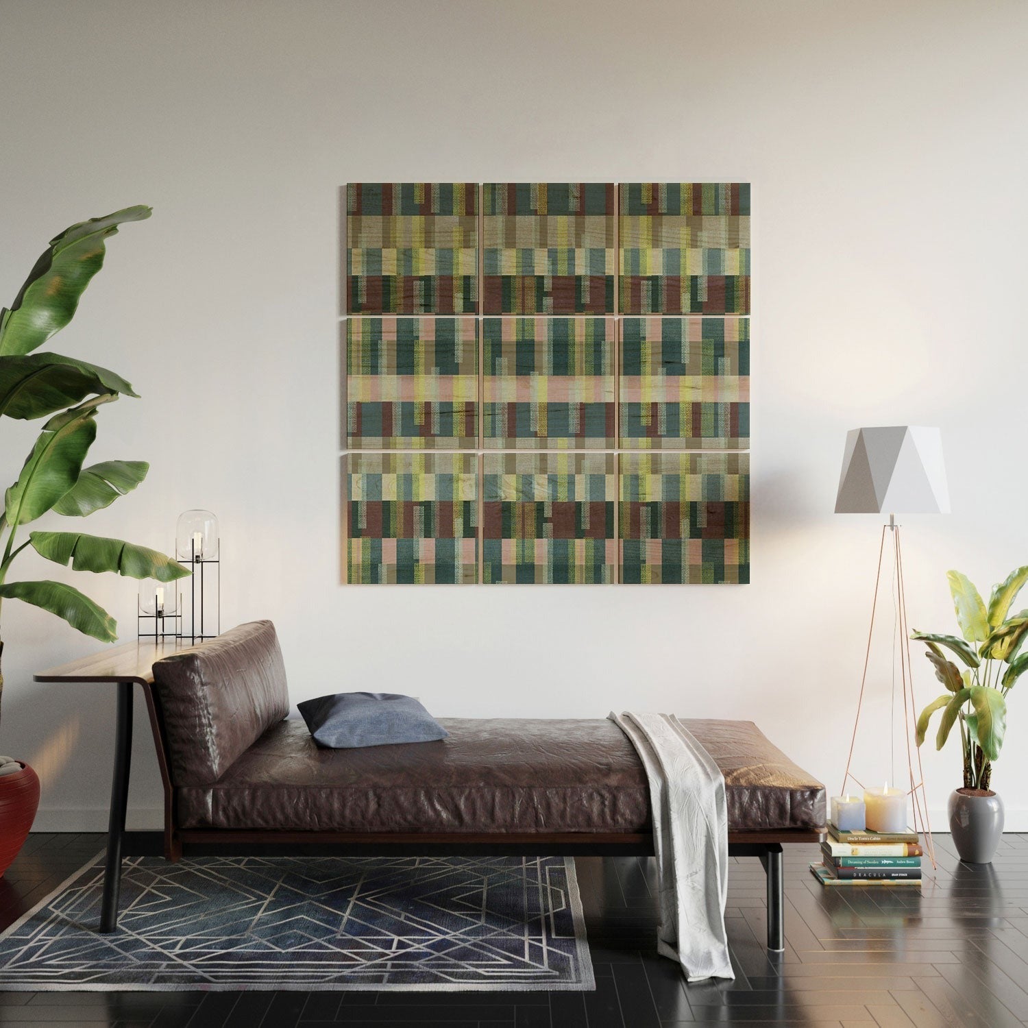 Marta Barragan Camarasa Dynamic Linear Blocks Wood Wall Mural