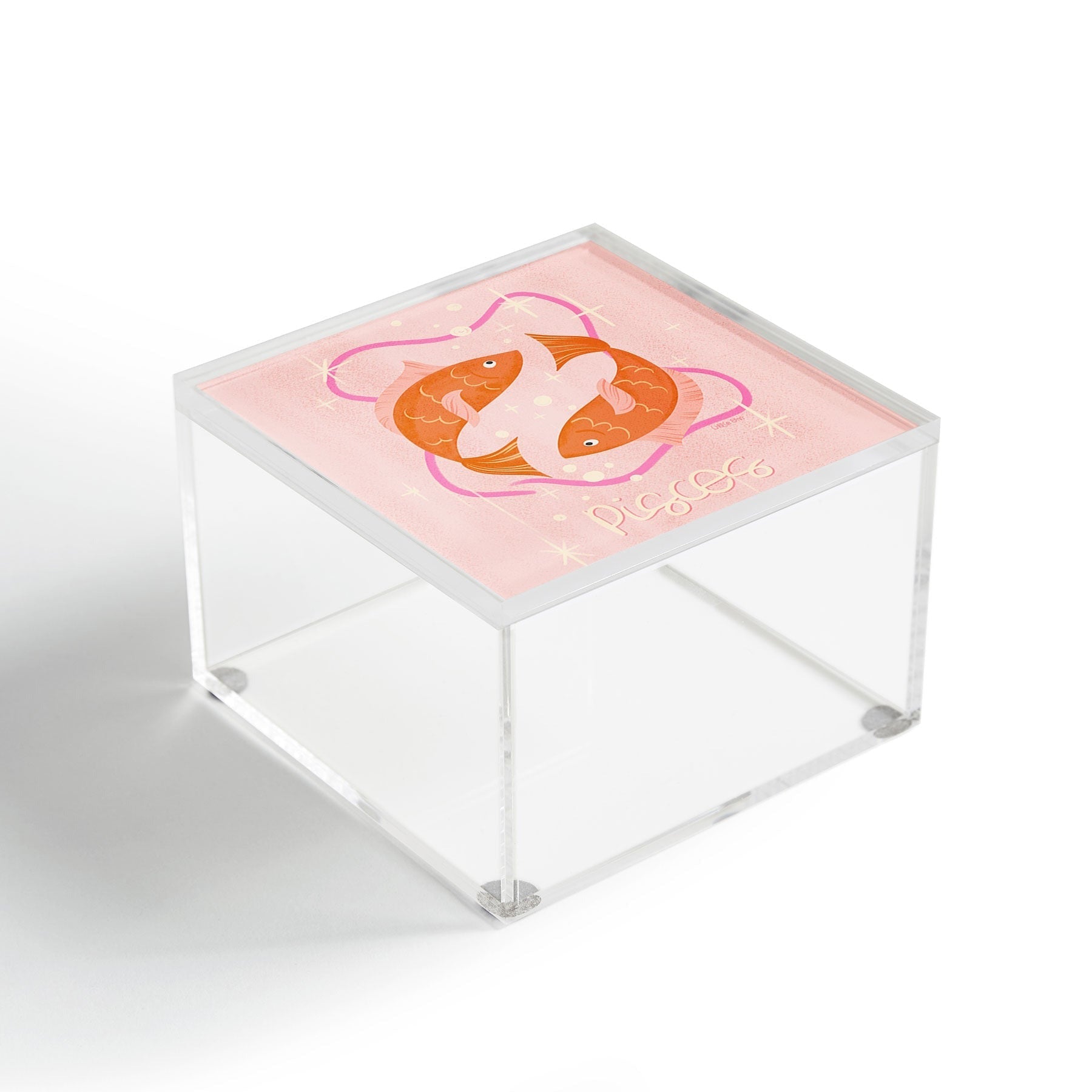 Little Om Zodiac Sign Pisces Acrylic Box