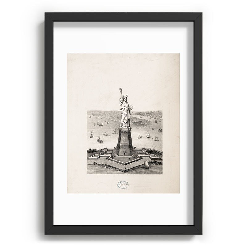 DENY Designs Vintage Lady Liberty Recessed Framing Rectangle