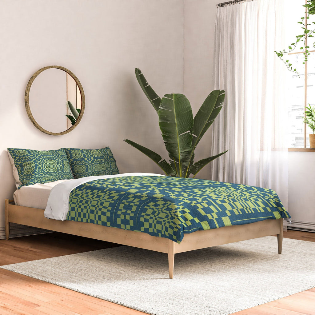 Marta Barragan Camarasa Nostalgic Grid Design Comforter