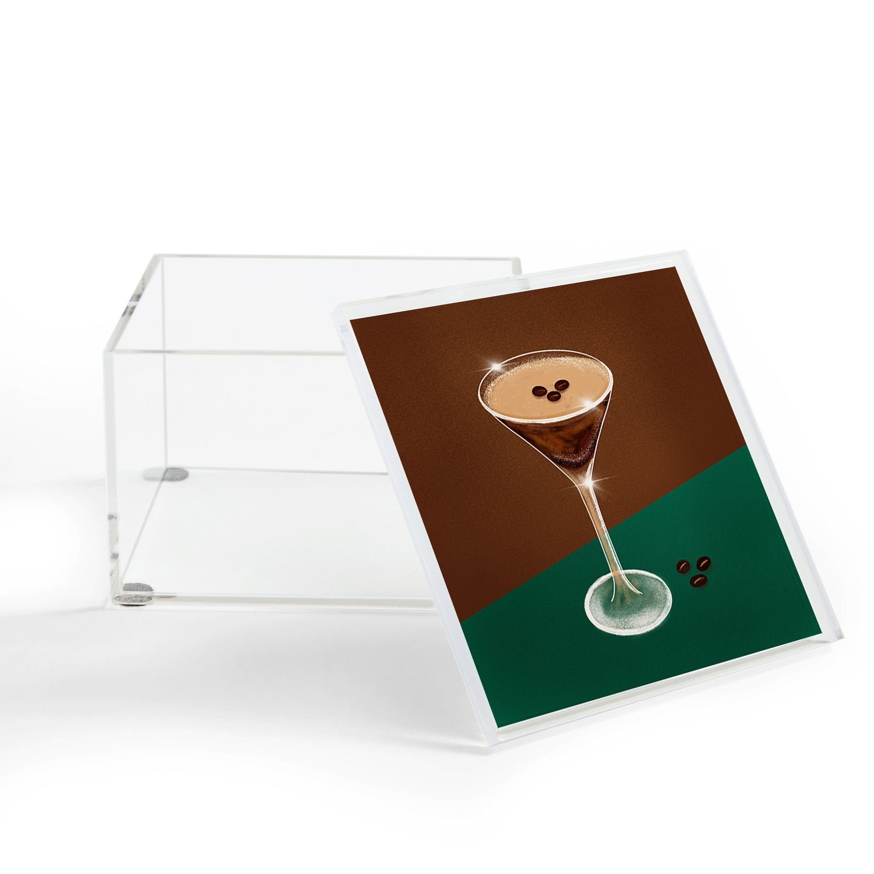 Design by Spark Expresso Martini Coffee Beans Acrylic Box
