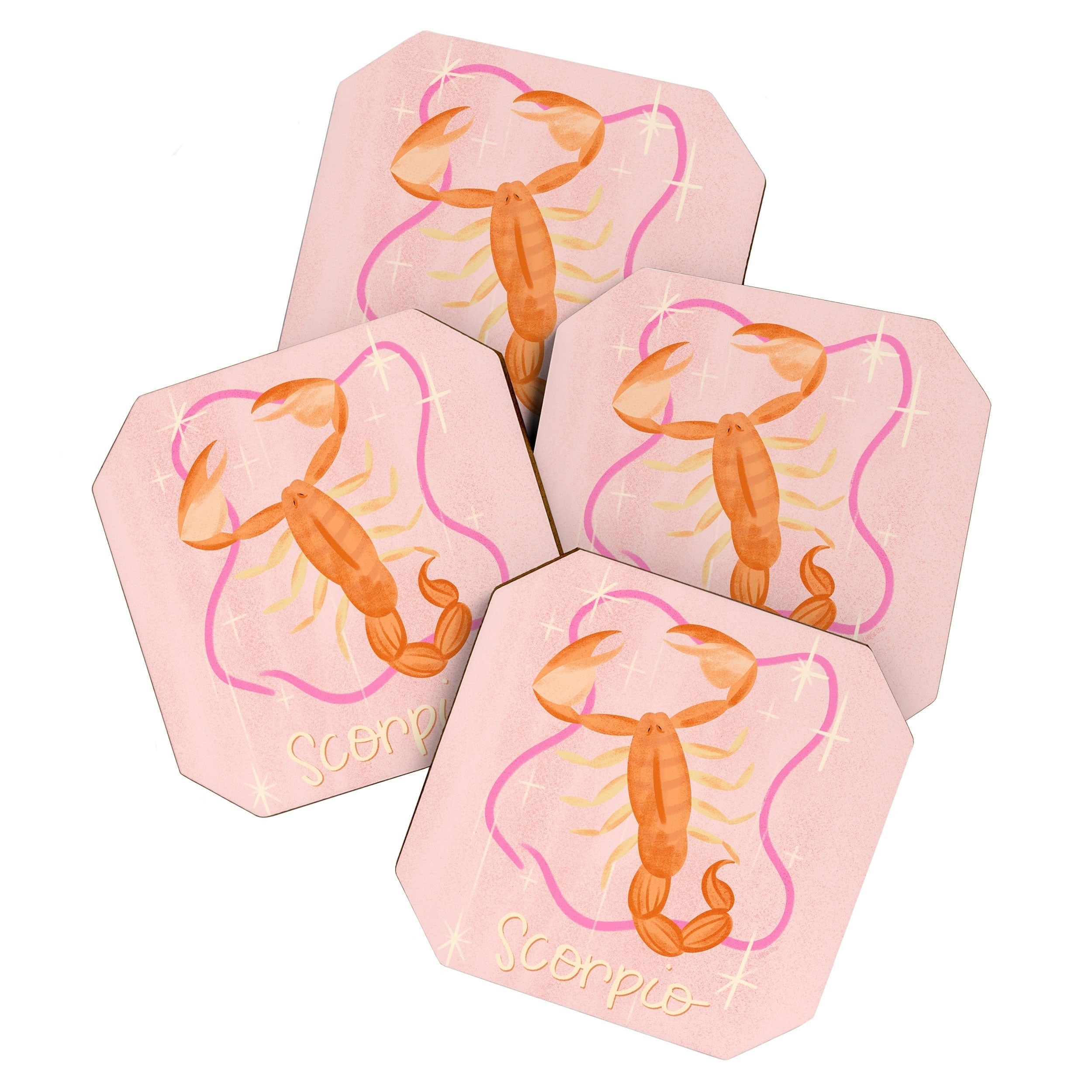 Little Om Zodiac Sign Scorpio Coaster Set