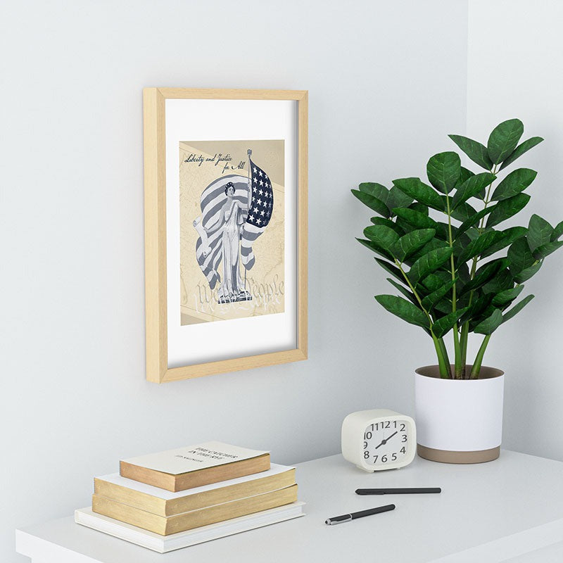 DENY Designs Liberty and Justice Woman Recessed Framing Rectangle