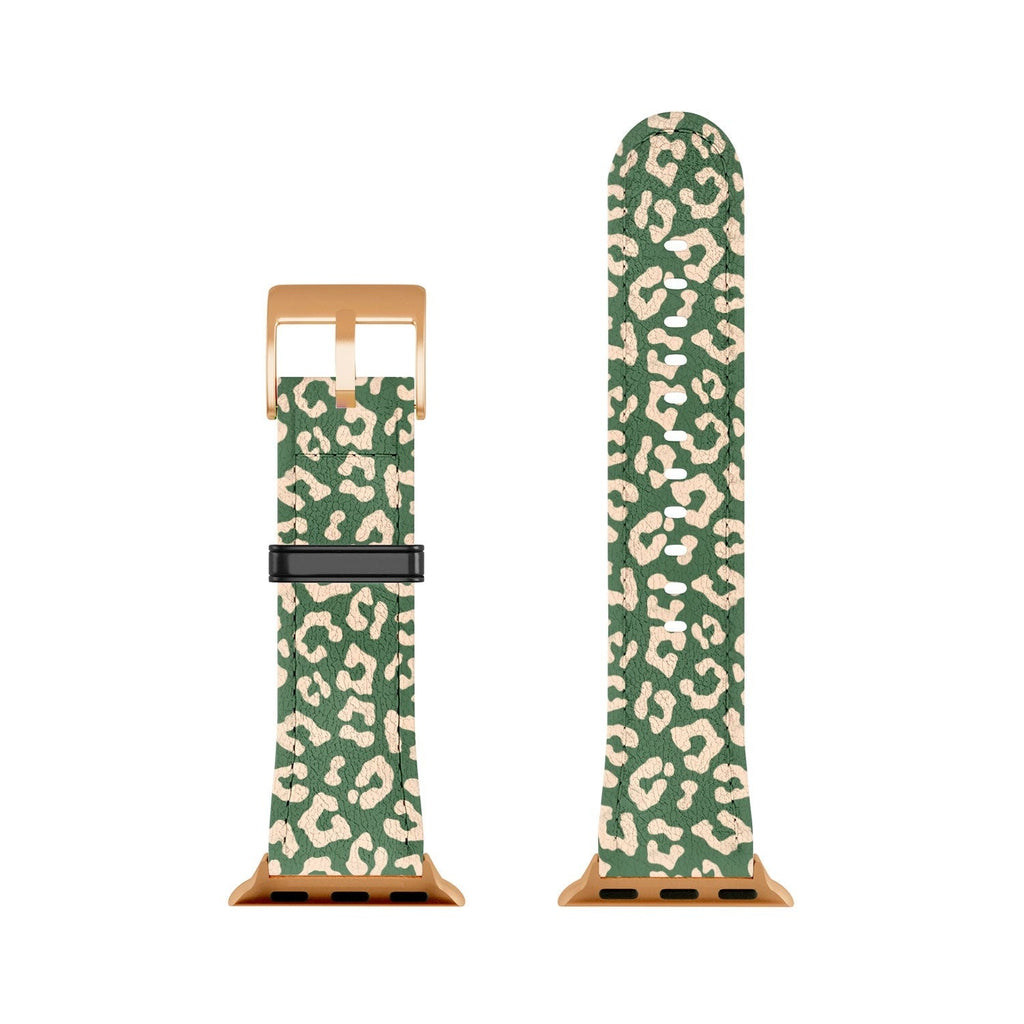 Avenie BR Cheetah Print In Green Apple Watch Band
