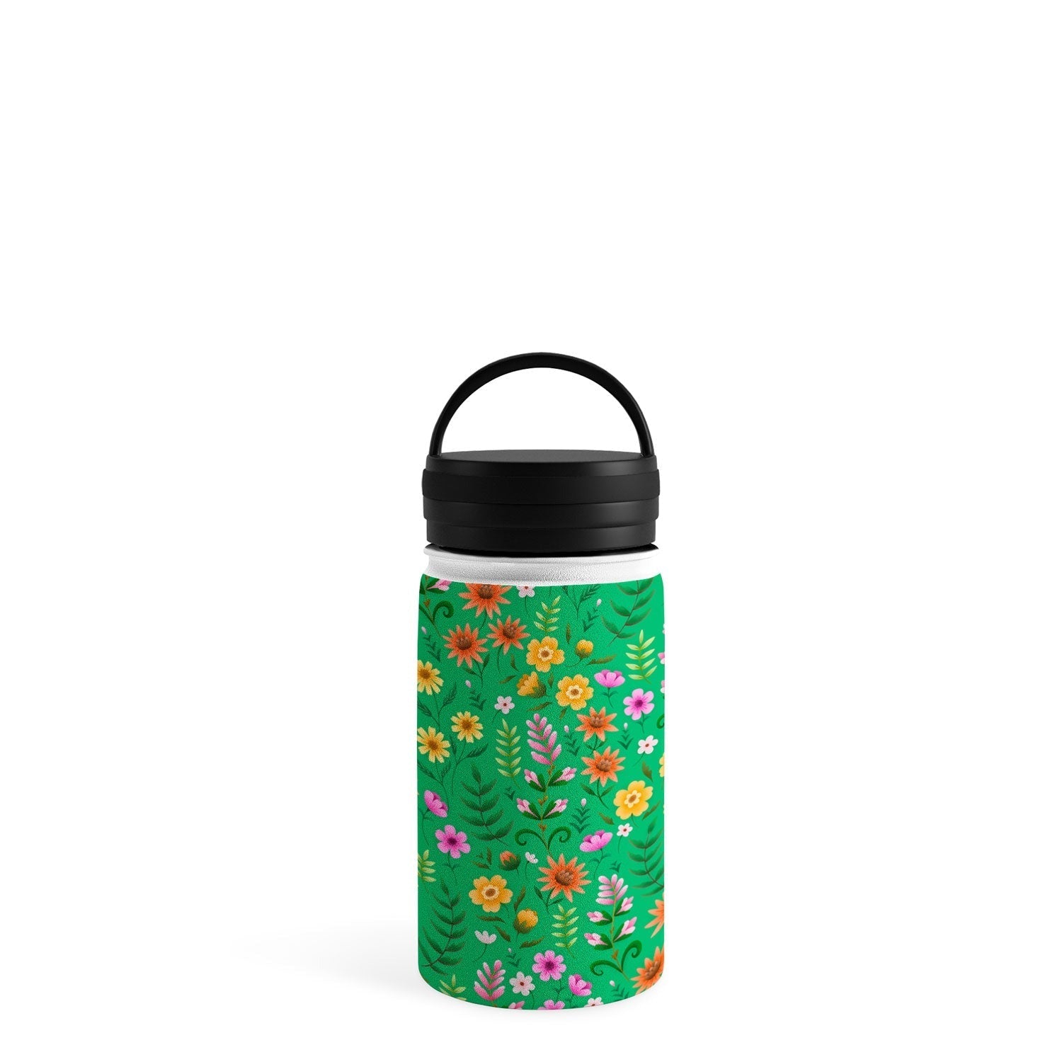 Pimlada Phuapradit Ditsy Spring Floral Green Water Bottle