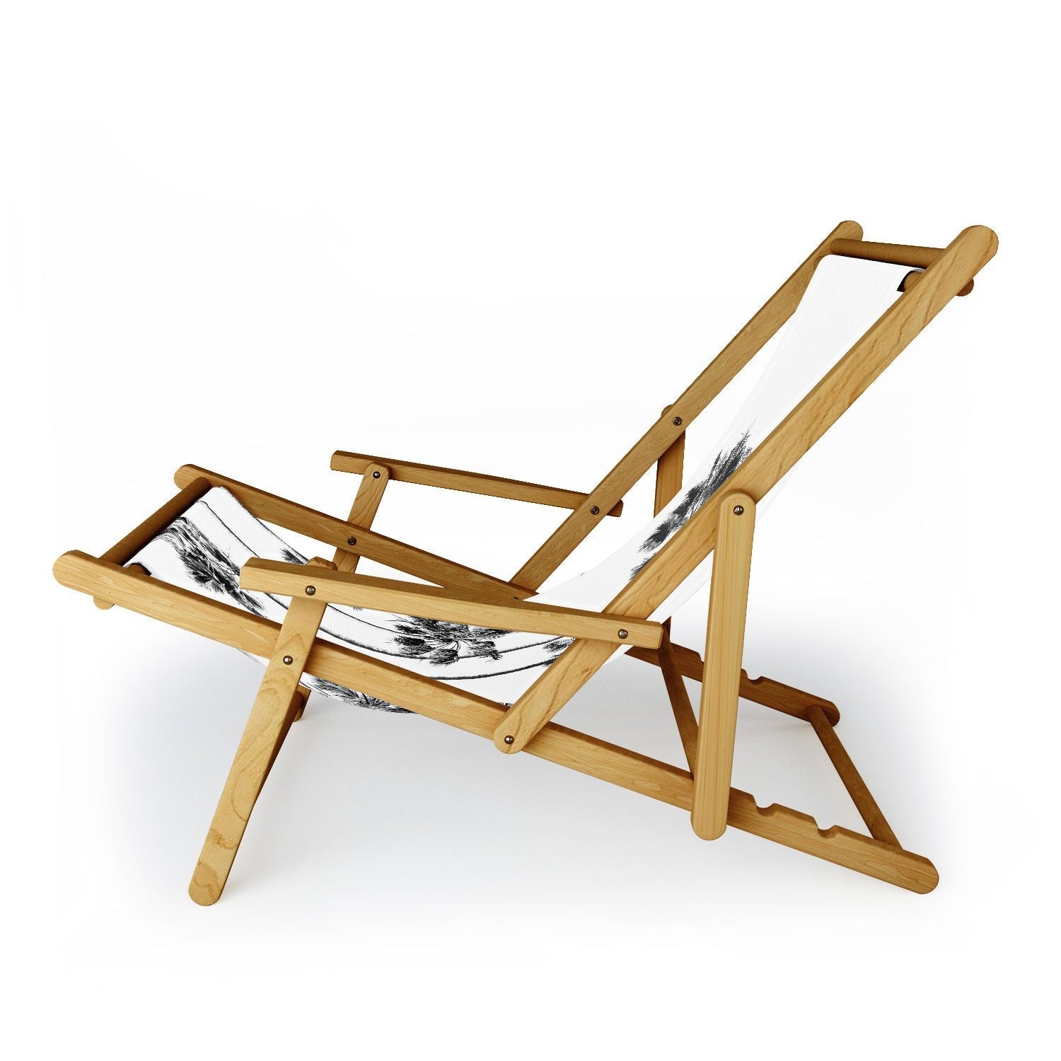 Gal Design Black And White Palms Sling Chair