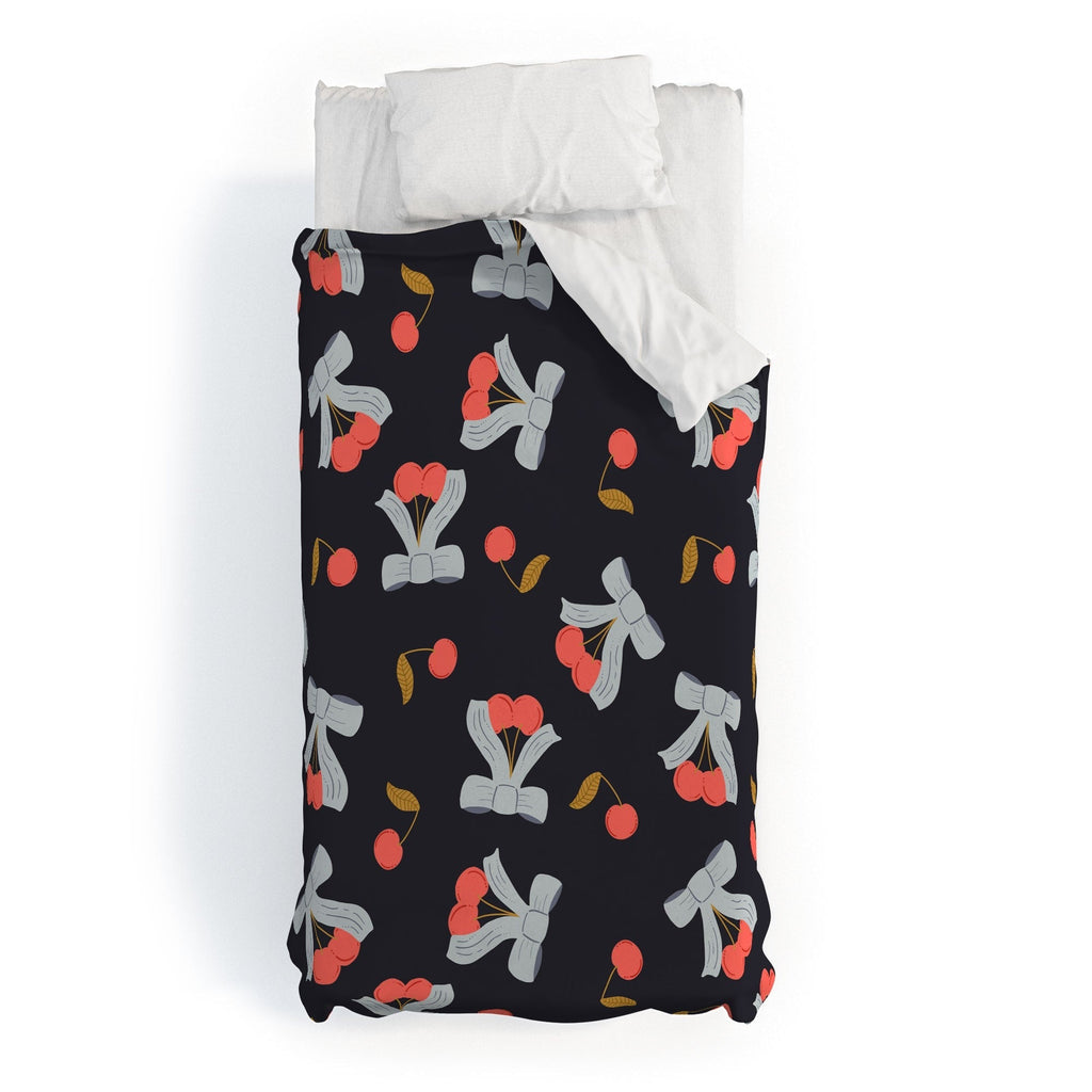 Jennifer Labre Cherries and Bows Duvet Cover