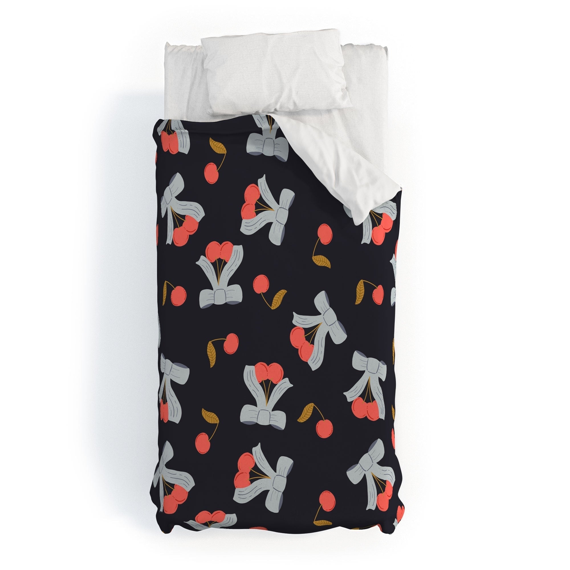 Jennifer Labre Cherries and Bows Duvet Cover
