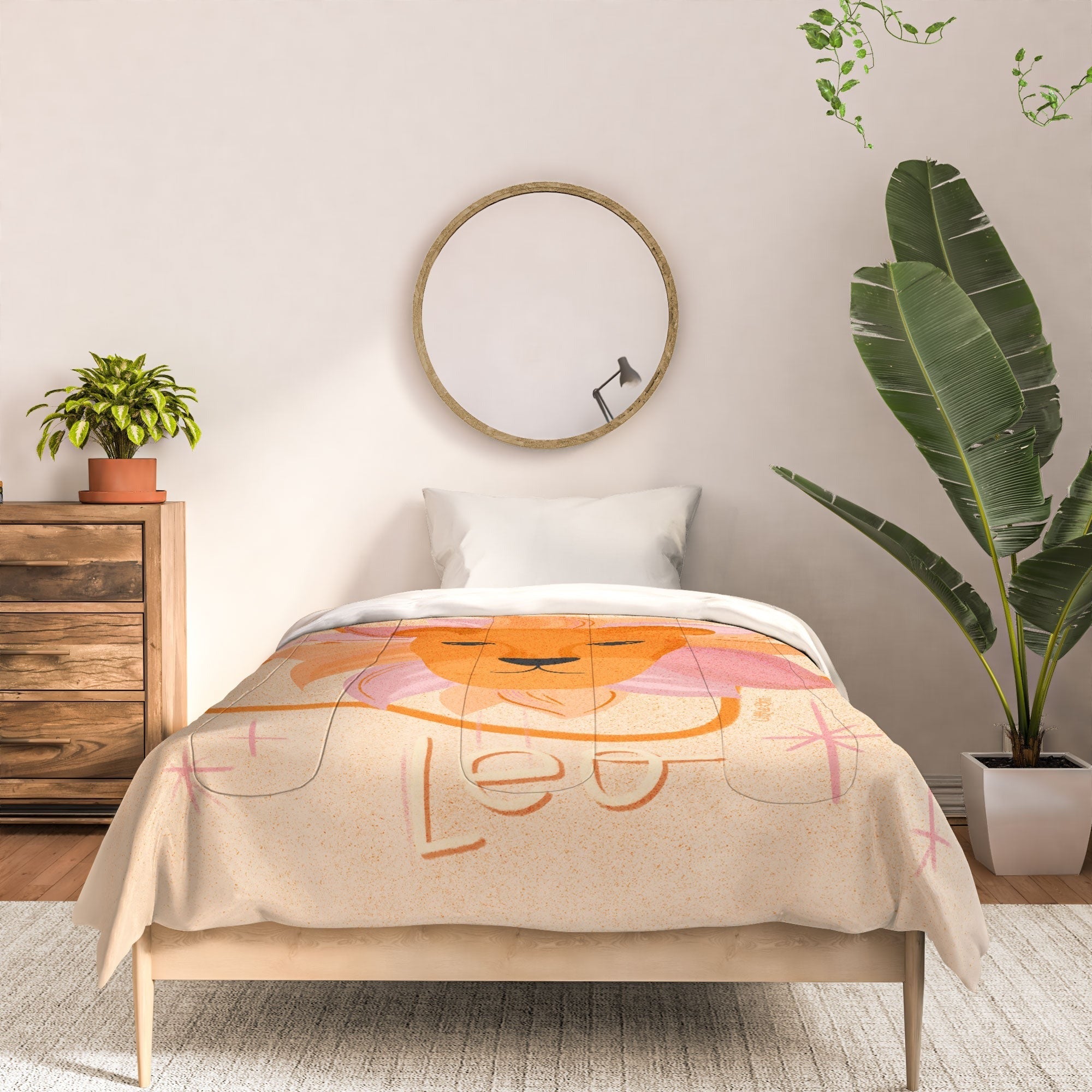 Little Om Zodiac Signs Leo Comforter