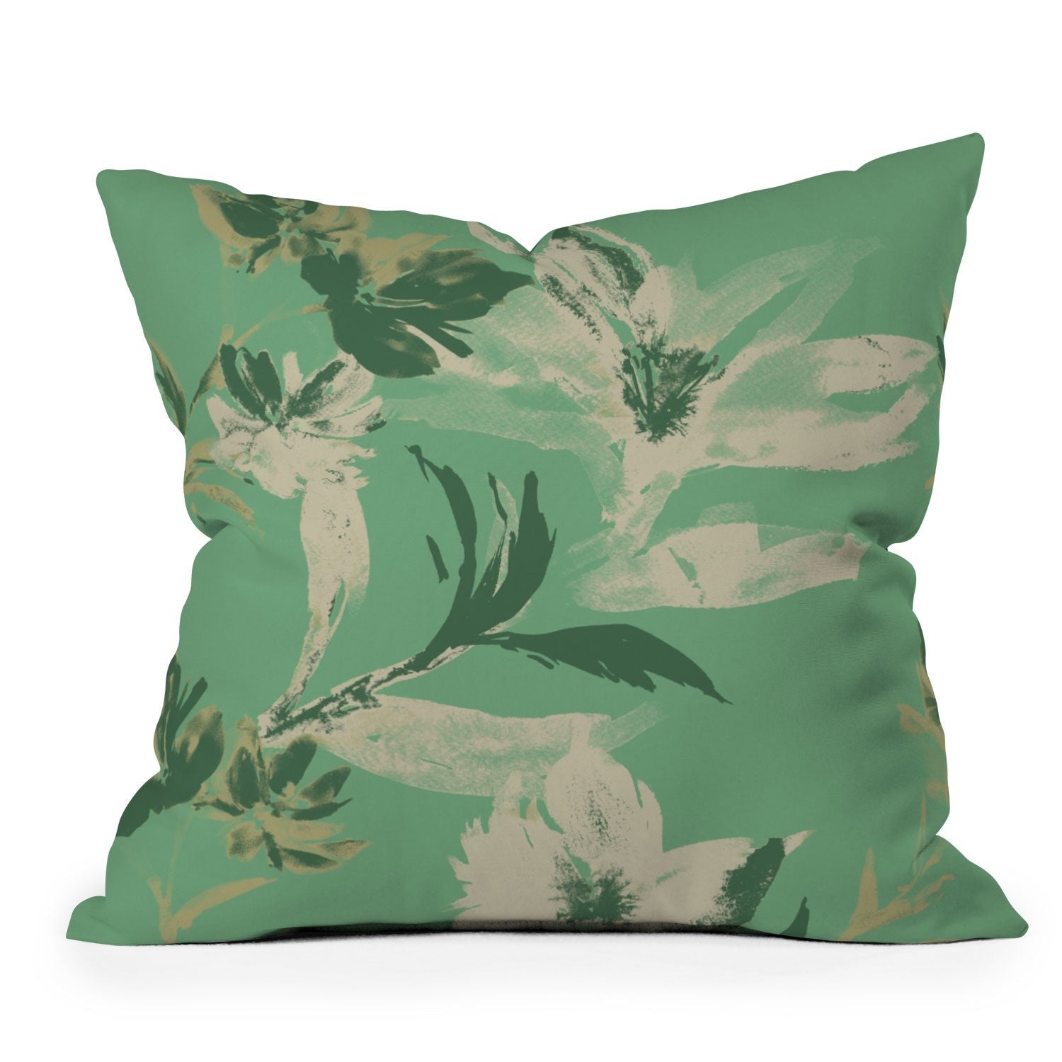 Gabriela Fuente Emma Green Outdoor Throw Pillow