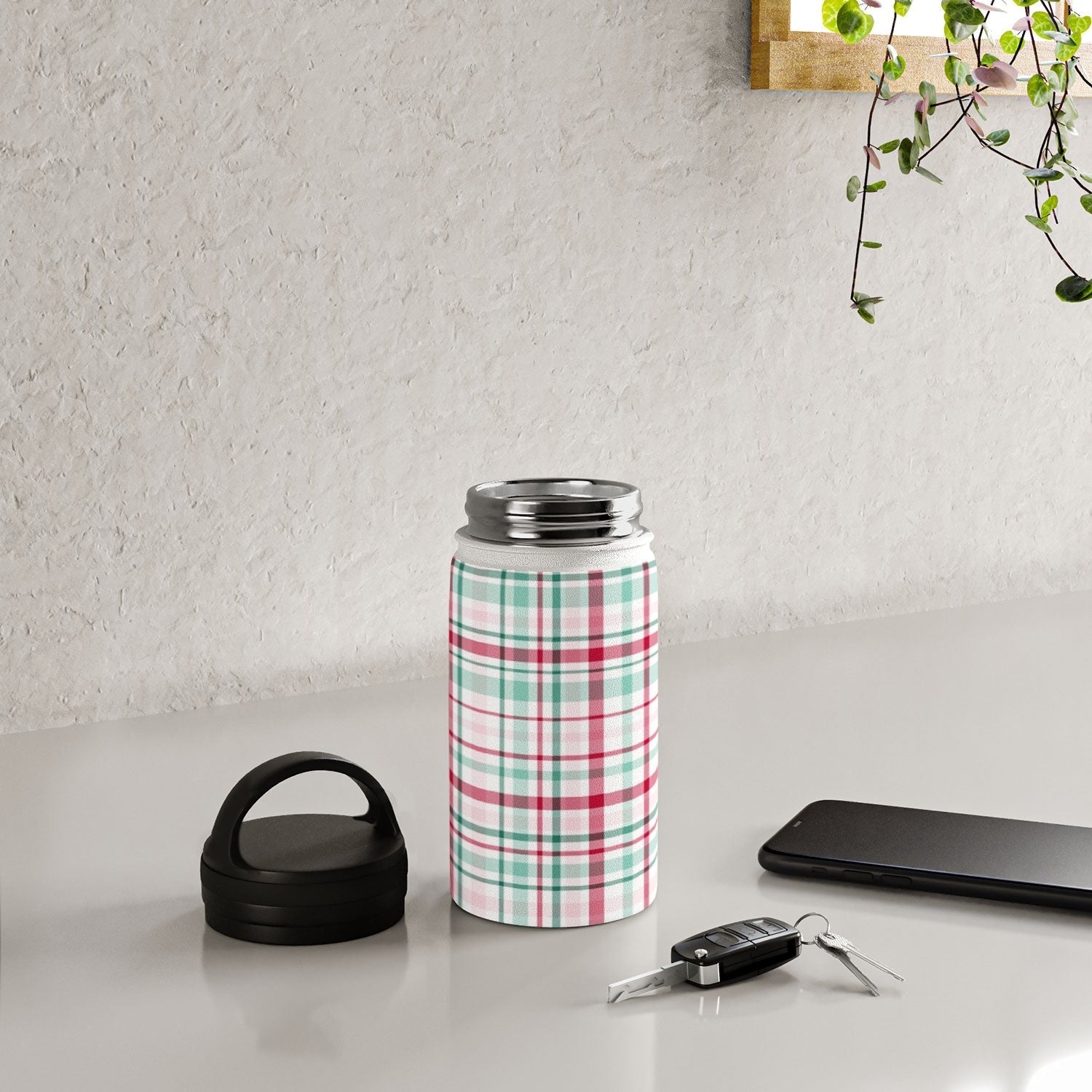 Lisa Argyropoulos Merry Vintage Plaid Water Bottle