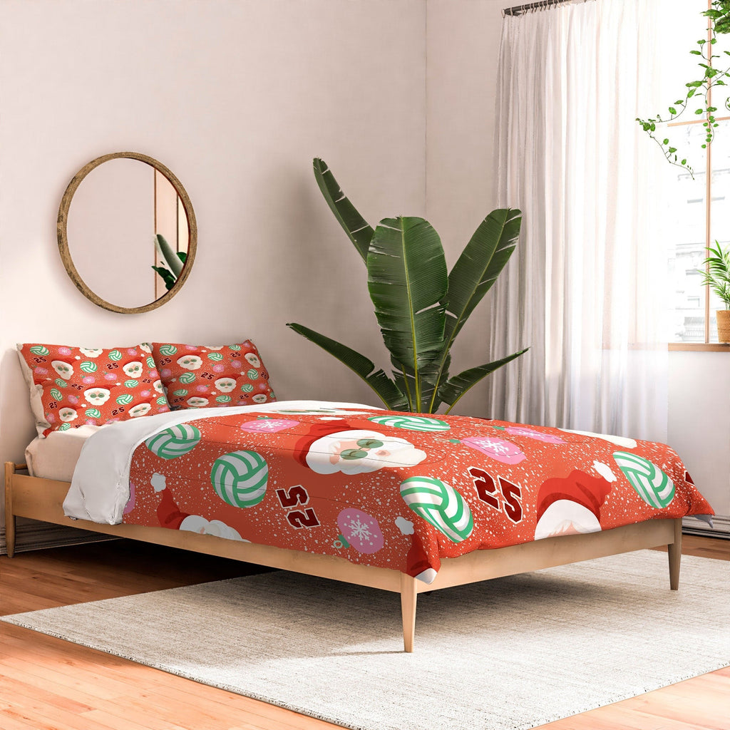 Design by Spark Sporty Volleyball Santa Comforter