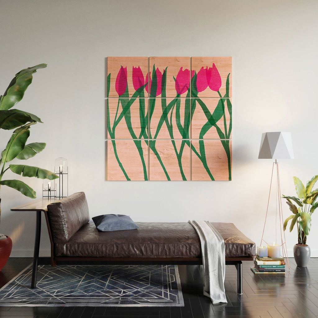 Garima Dhawan tulips 14 Wood Wall Mural