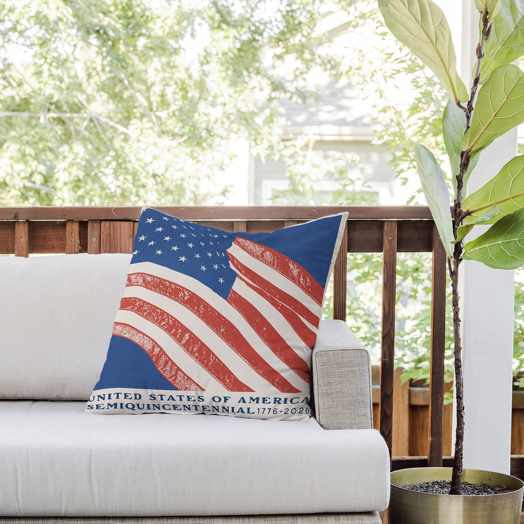 DENY Designs Stars n Stripes Semiquincentennial Outdoor Throw Pillow