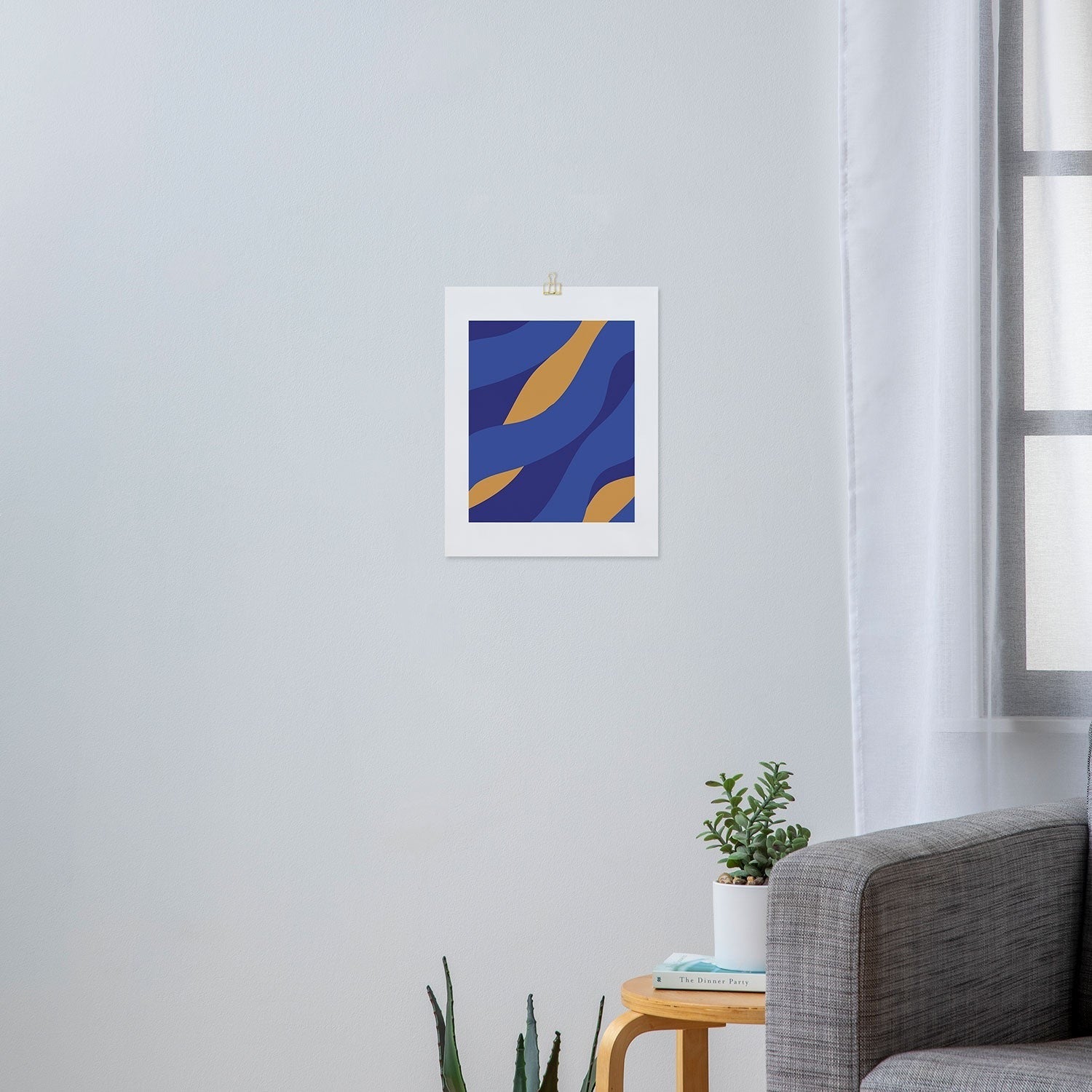 Camilla Foss Pebbles in Stream Art Print