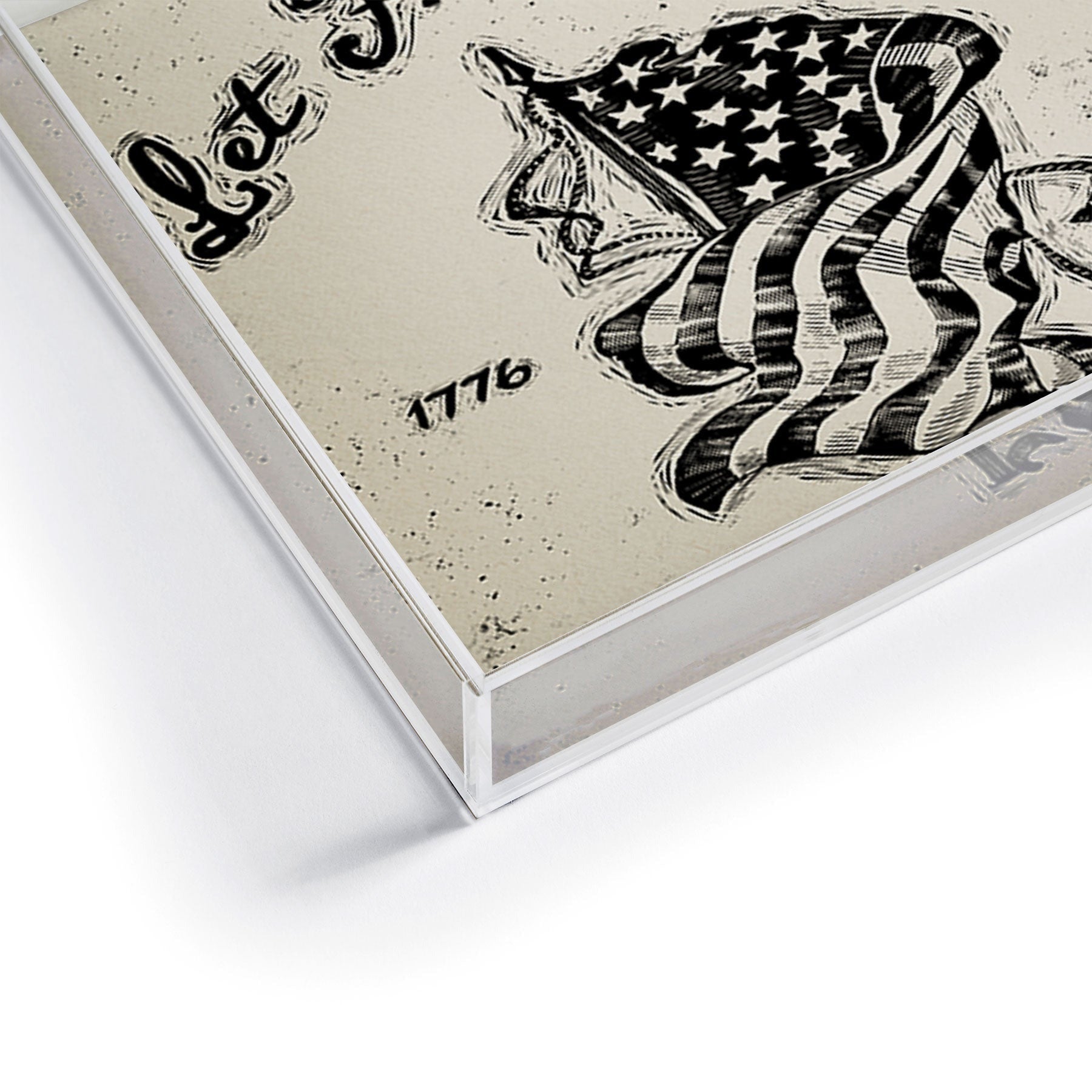 DENY Designs Let Freedom Ring Block Acrylic Tray