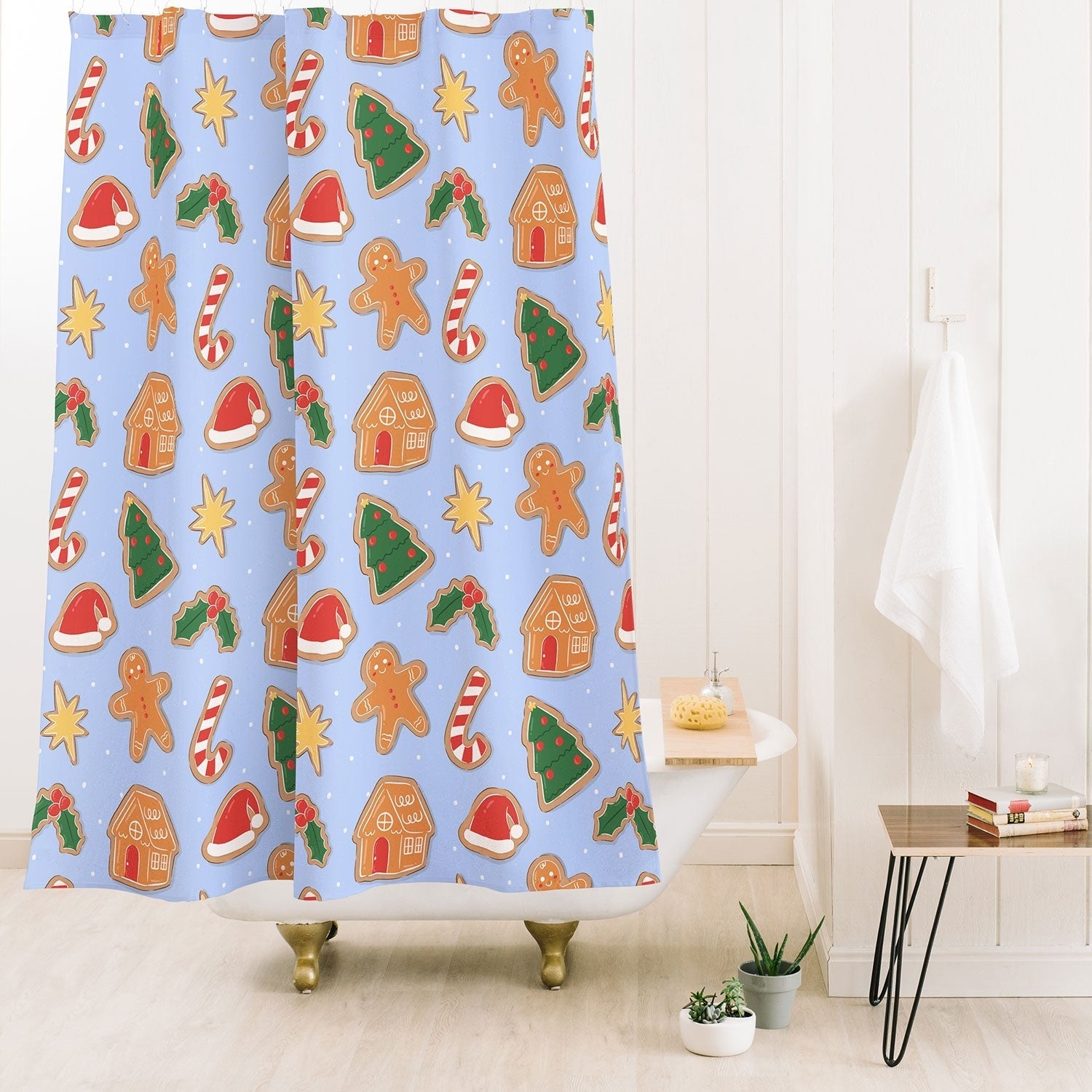 Love_Ryming Christmas Cookies Shower Curtain