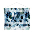 Ninola Design Botanic Retreat Ombre Abstract Watercolor Flowers Blue Navy Wall Hanging Landscape