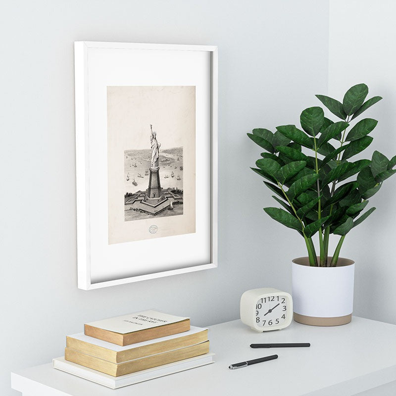 DENY Designs Vintage Lady Liberty Recessed Framing Rectangle