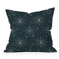 Little Om Pattern Little Moon navy Throw Pillow