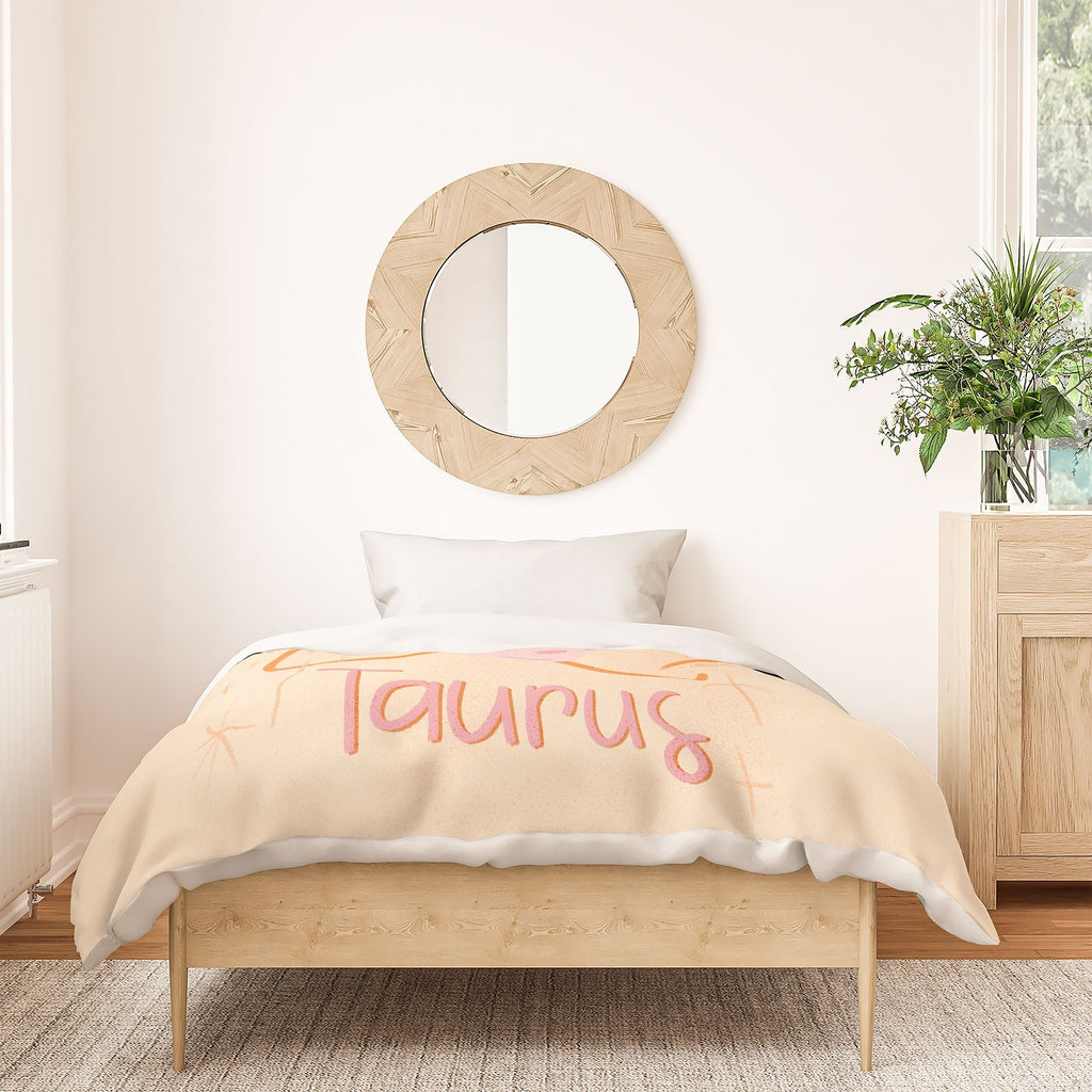 Little Om Zodiac Sign Taurus Duvet Cover