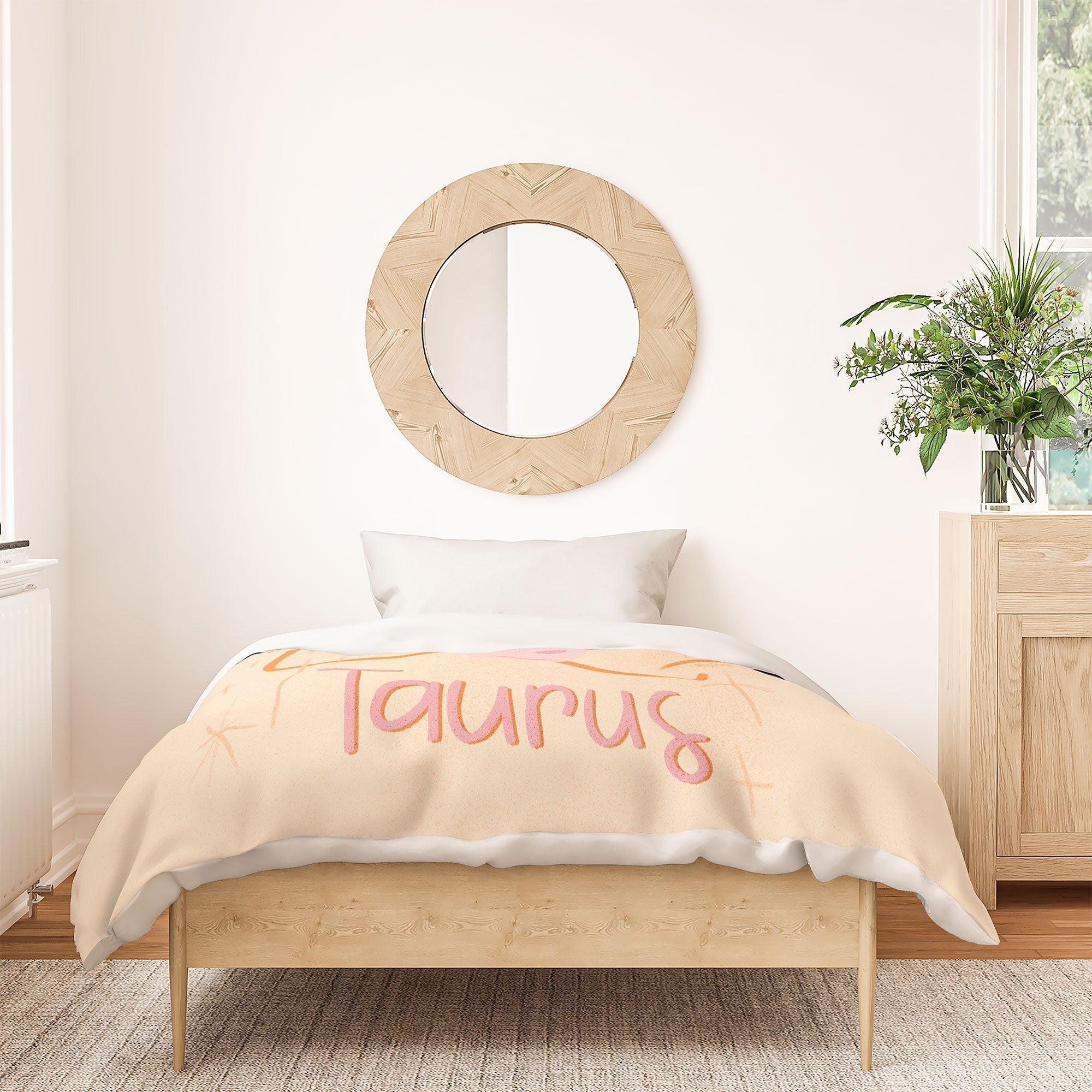 Little Om Zodiac Sign Taurus Duvet Cover