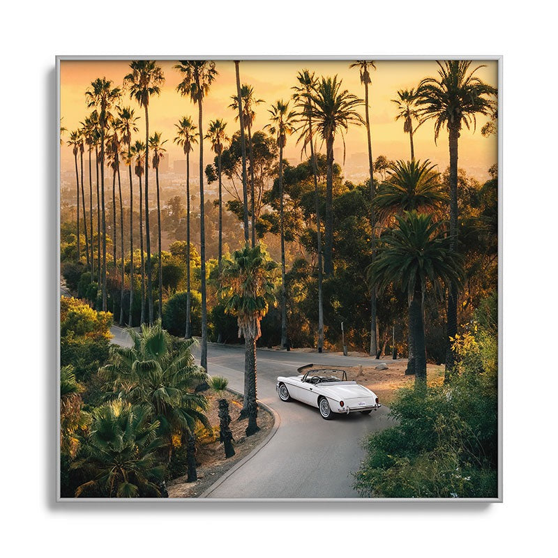 Gal Design Sunset Blvd Square Metal Framed Art Print