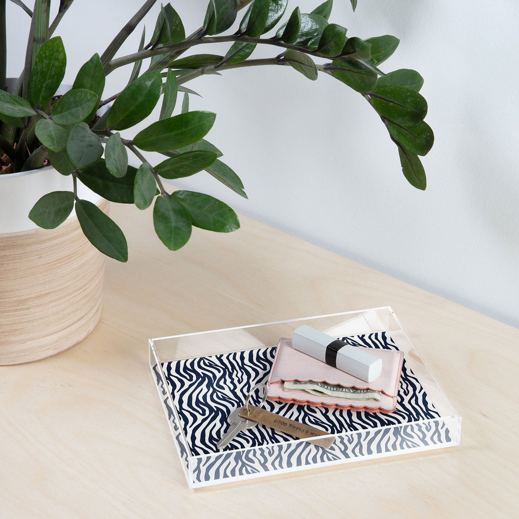 Avenie BR Navy Tiger Stripes Acrylic Tray