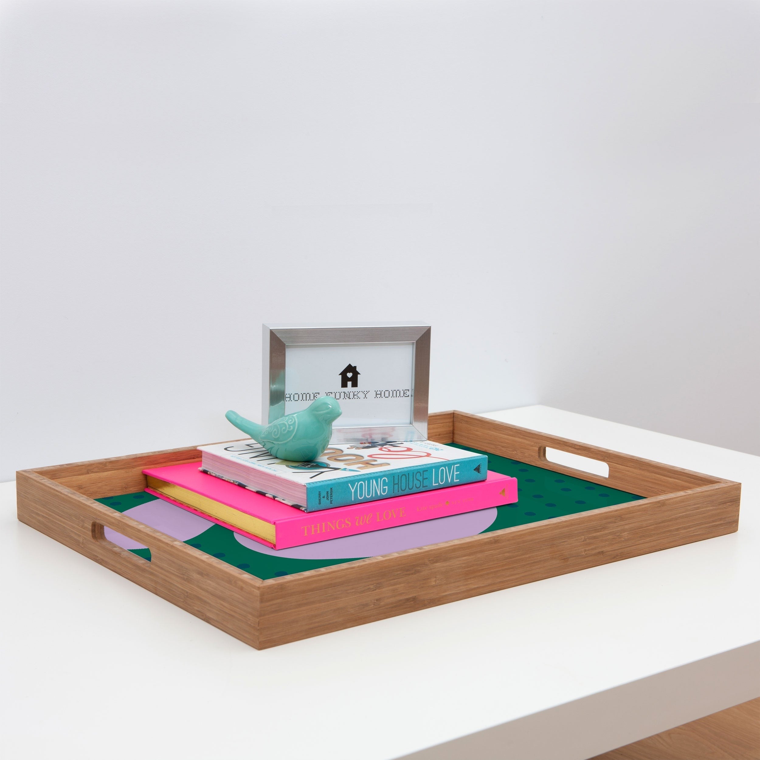 Camilla Foss Pebbles and Rabbit Rectangular Tray