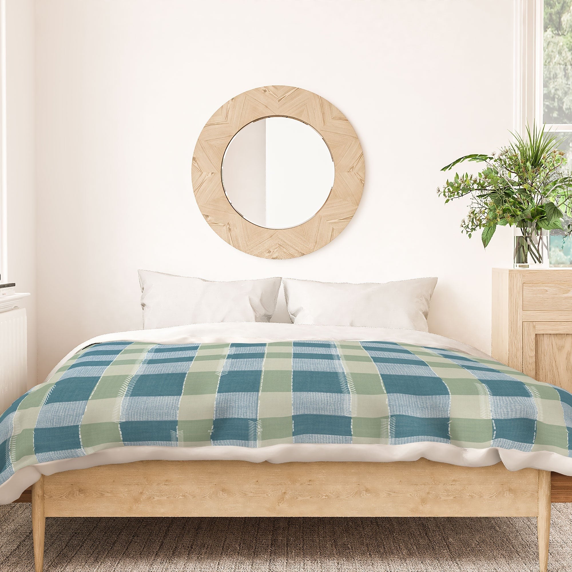 Marta Barragan Camarasa Country Style Checks Duvet Cover