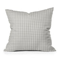Colour Poems Gingham Plaid Pattern Cloud White Throw Pillow