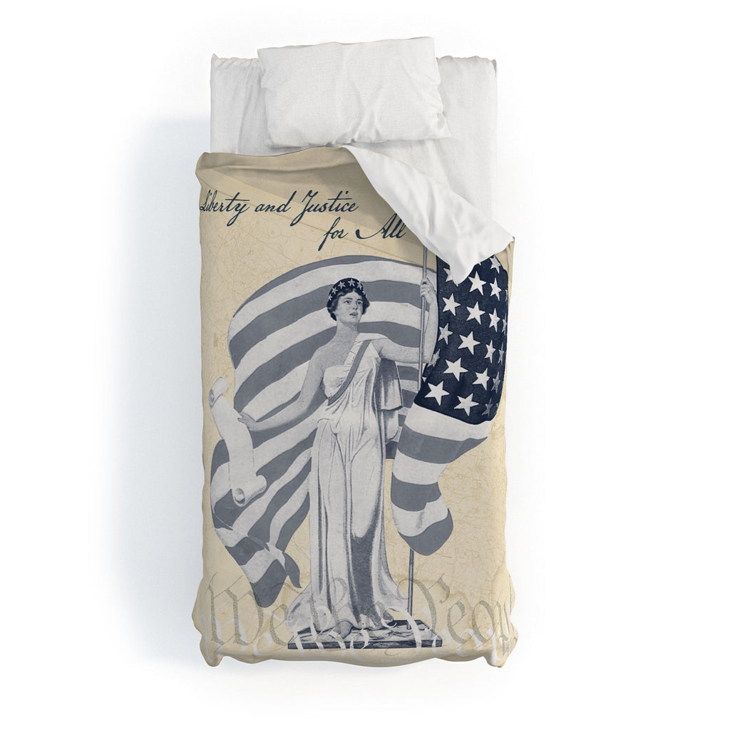 DENY Designs Liberty and Justice Woman Duvet Cover