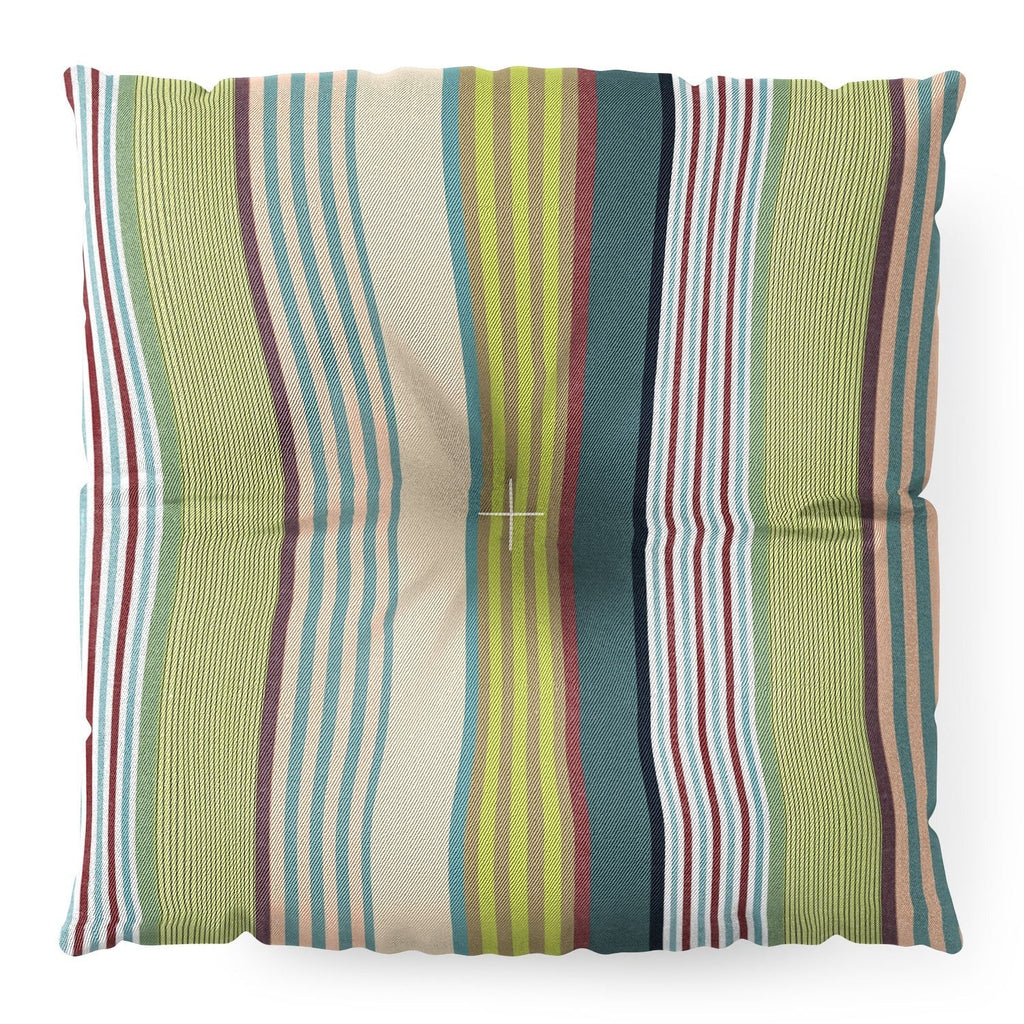 Marta Barragan Camarasa Colorful Stripe Delight Floor Pillow Square