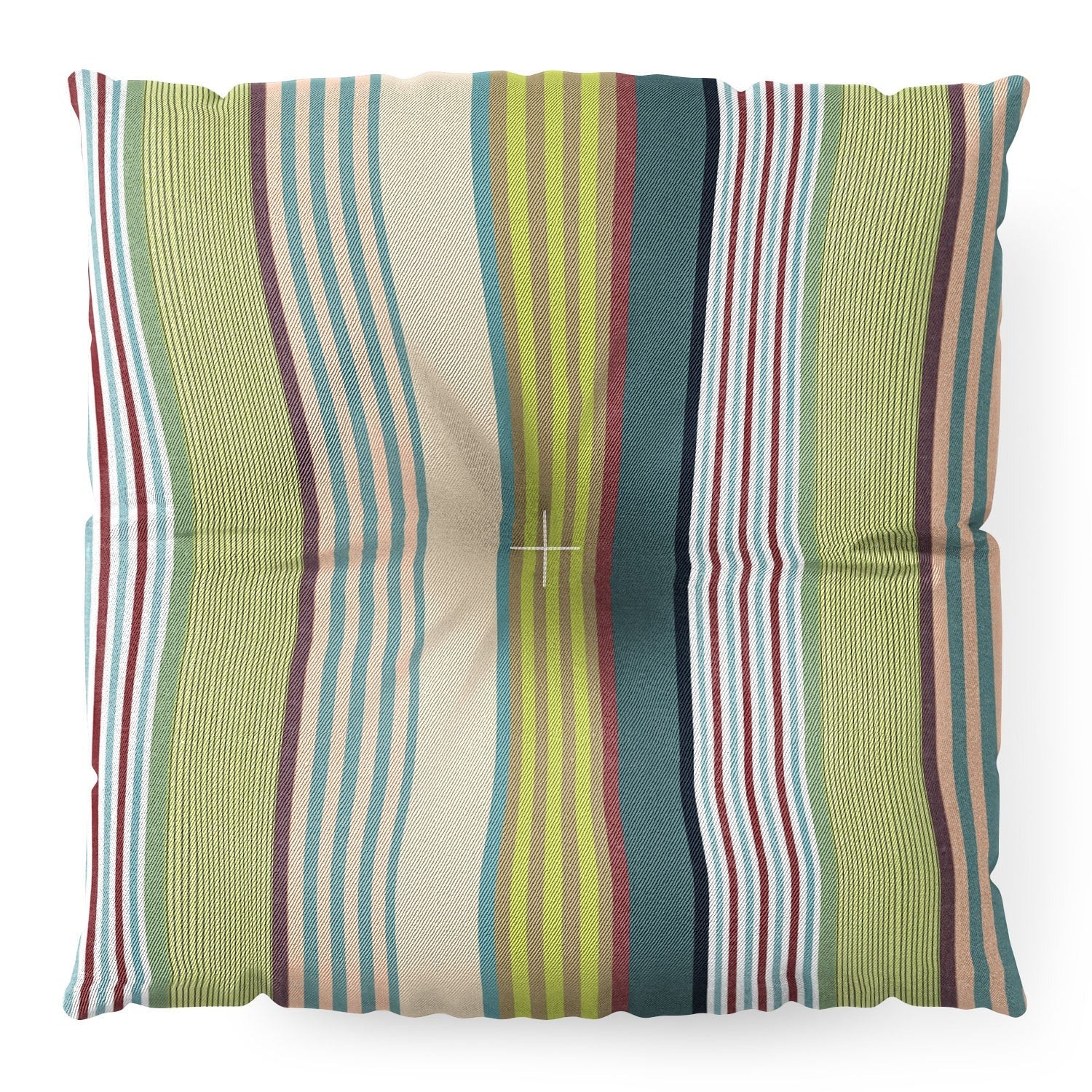 Marta Barragan Camarasa Colorful Stripe Delight Floor Pillow Square