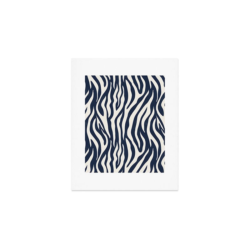 Avenie BR Navy Tiger Stripes Art Print