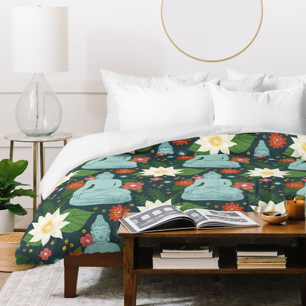 Design by Spark Meditating Lotus Buddha Duvet Cover
