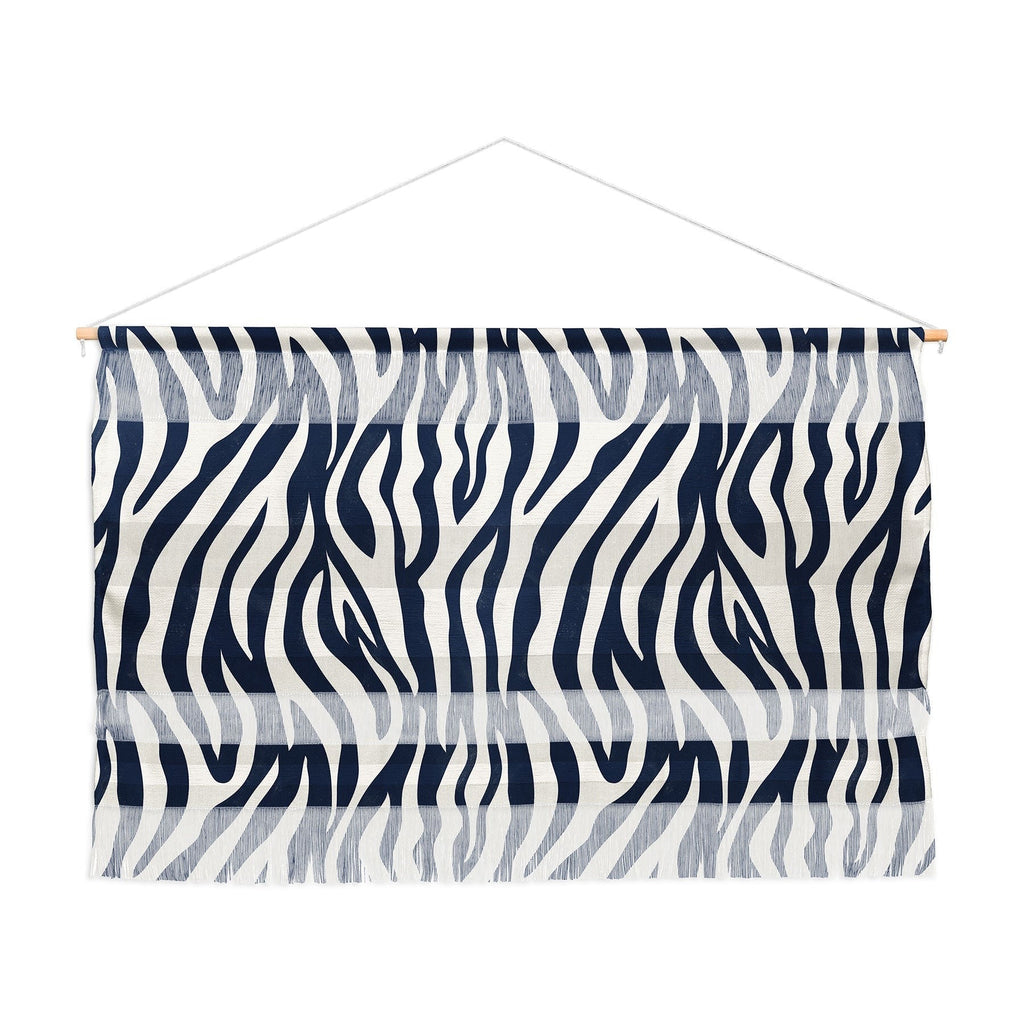 Avenie BR Navy Tiger Stripes Wall Hanging Landscape