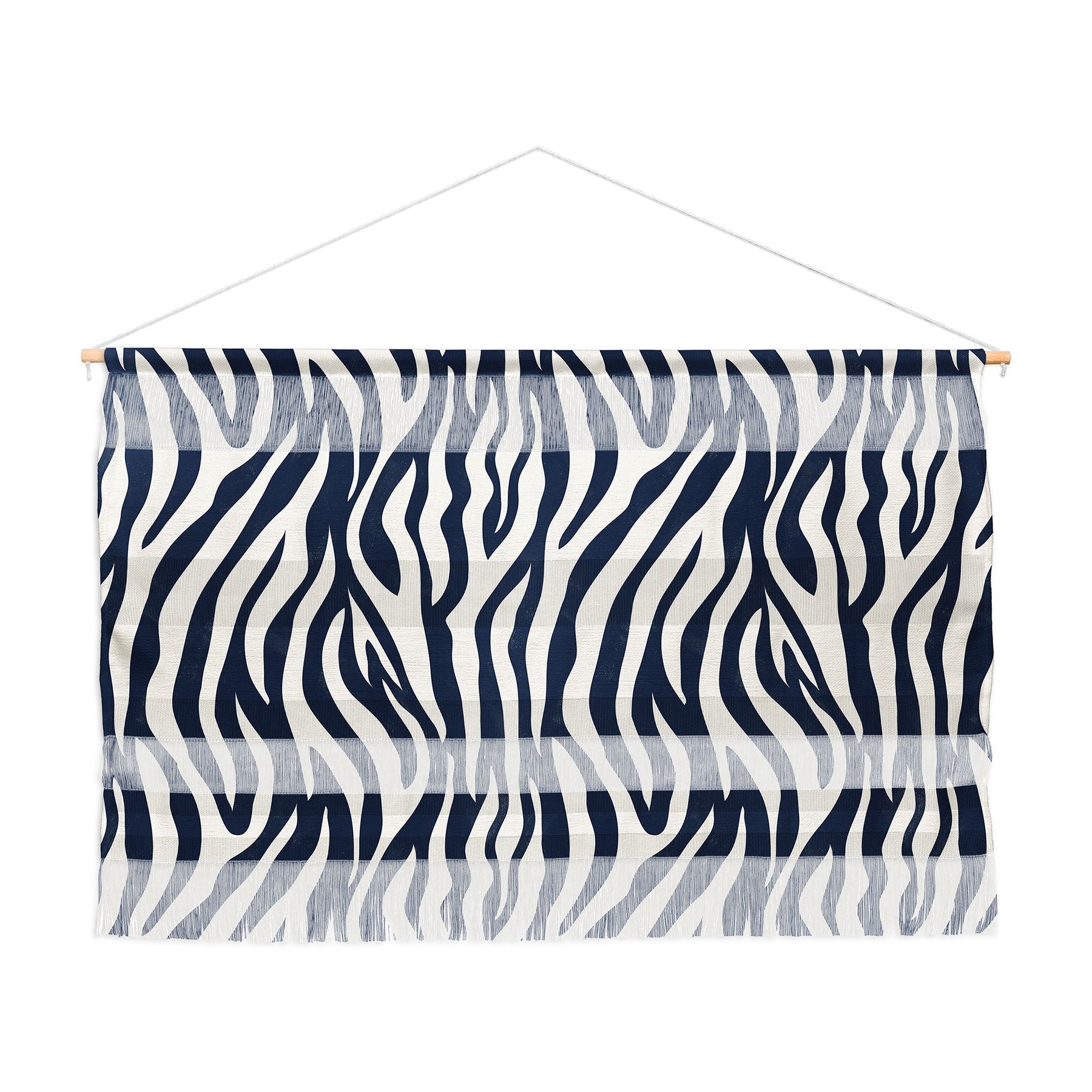 Avenie BR Navy Tiger Stripes Wall Hanging Landscape