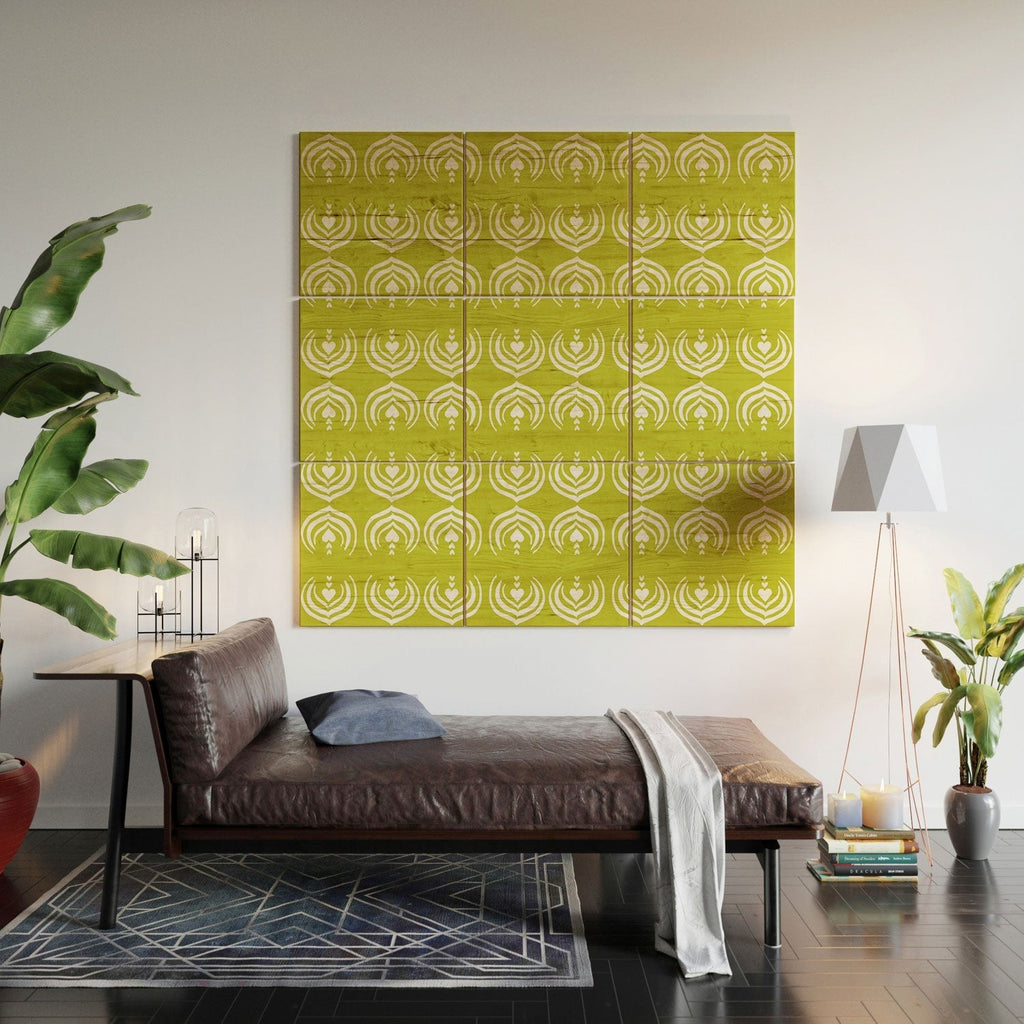 Design by Spark Matcha Latte Art Wood Wall Mural