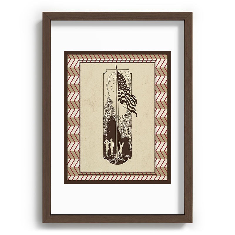 DENY Designs Flag Raisers Striped Square Recessed Framing Rectangle