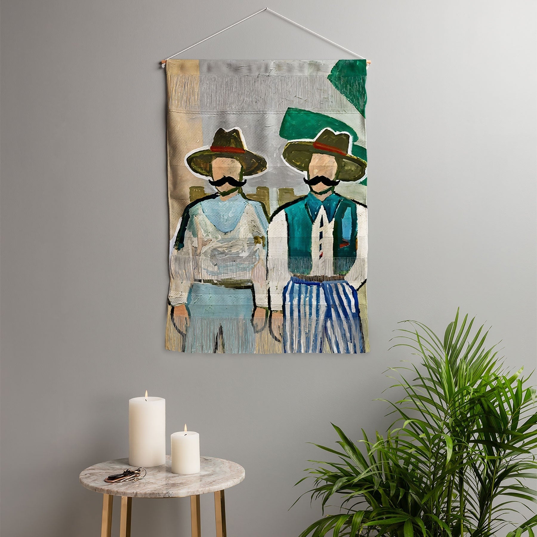 83 Oranges Side By Side Cowboy Edition Wall Hanging Portrait