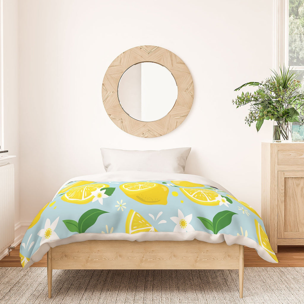 Design by Spark Lemony Fresh Florals Duvet Cover