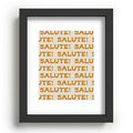 Jessica Molina Salute Gold Pattern on Cream Recessed Framing Rectangle
