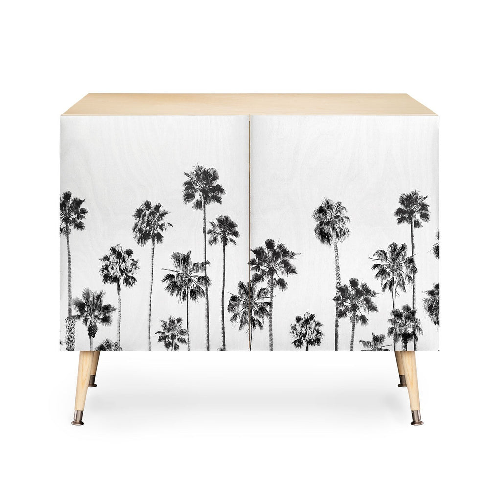Gal Design Black And White Palms Credenza