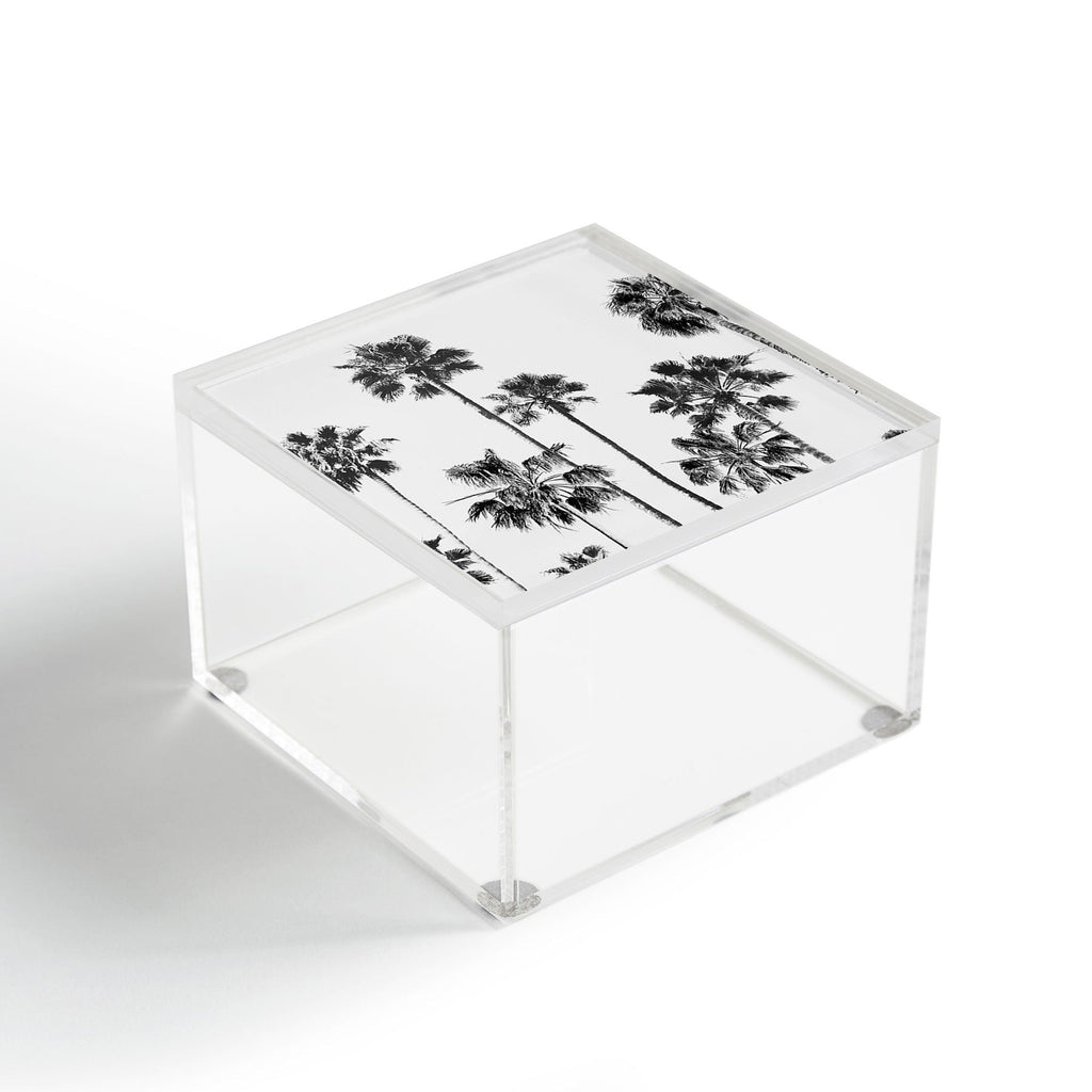 Gal Design Black And White Palms Acrylic Box