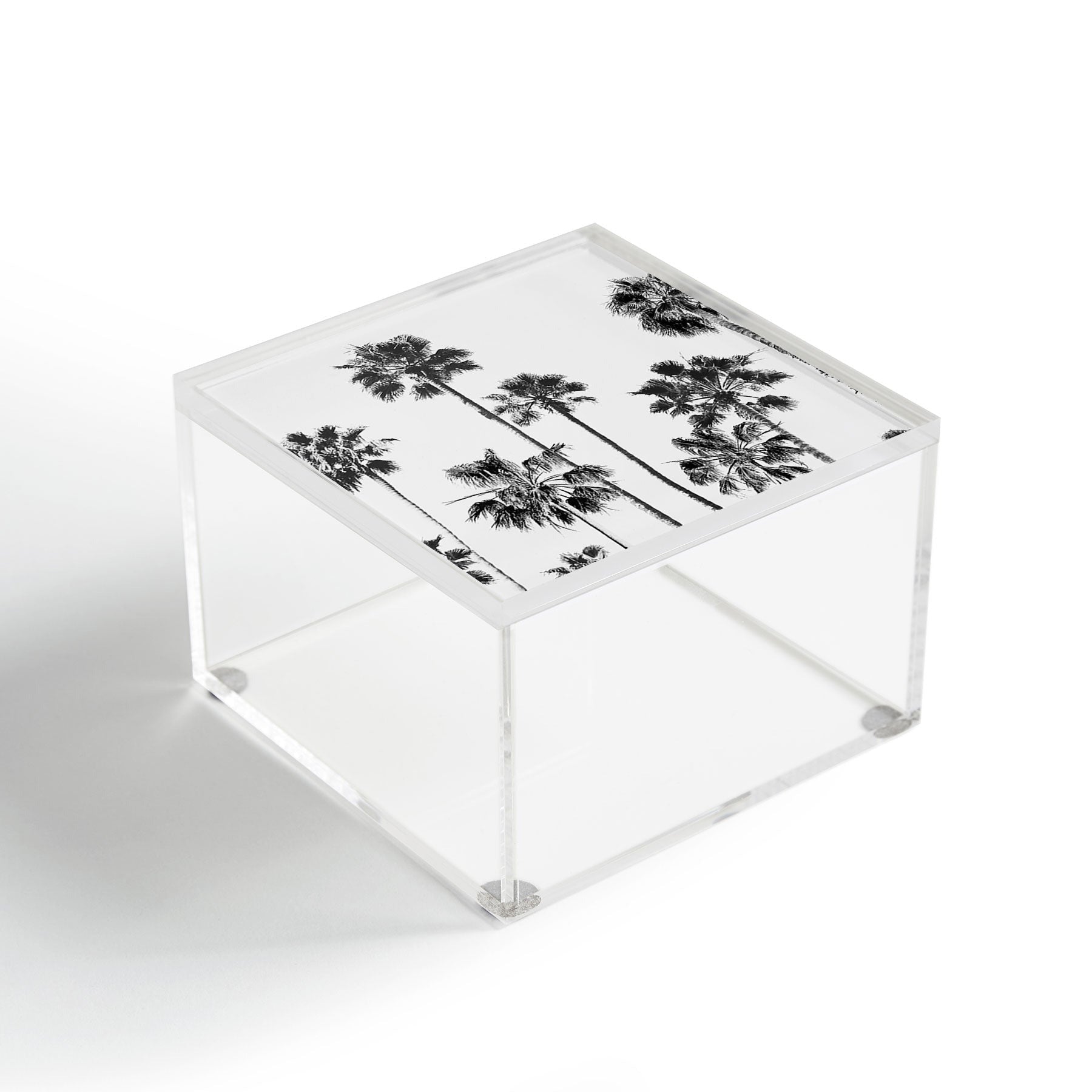 Gal Design Black And White Palms Acrylic Box