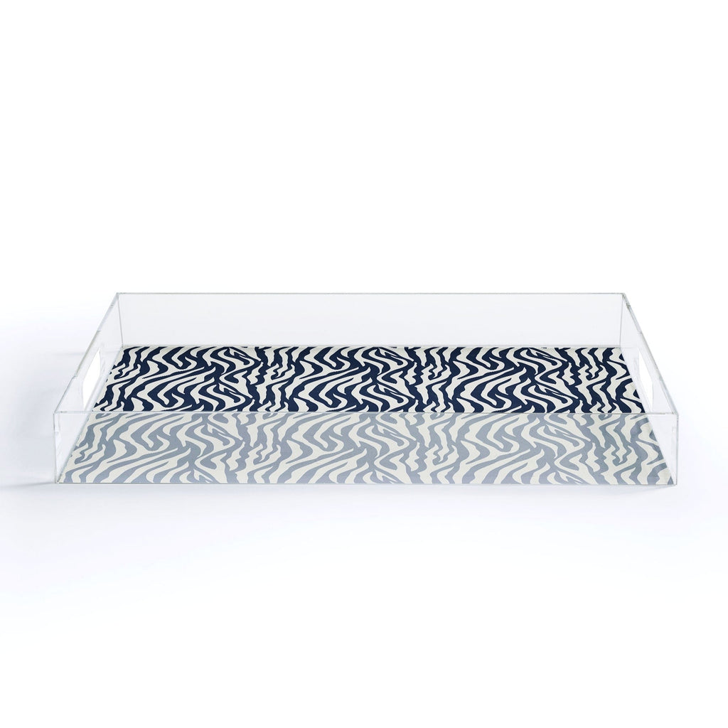 Avenie BR Navy Tiger Stripes Acrylic Tray